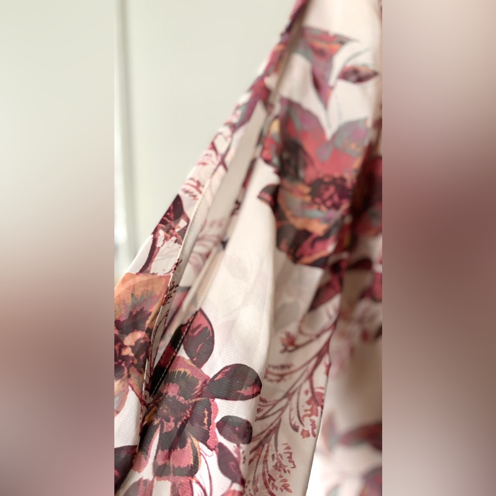 Lulus Earth Tone “Shifting Dears” Floral Feminine Bohemian Shift Dress NWT - Picture 4 of 15
